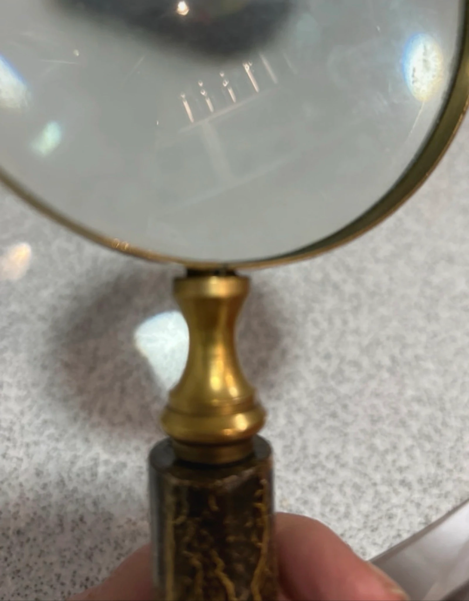 Lupa décorative vintage grande · laiton et cristal – photo 4